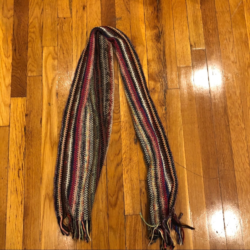 Multicolored, knit scarf
